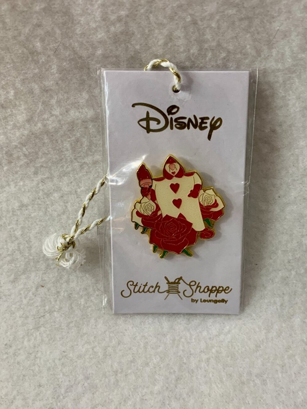 Disney Loungefly Stitch Shoppe Pin Alice In Wonderland Painting Roses Red New